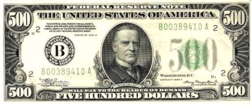 500 President Mckinley Jew Dollar